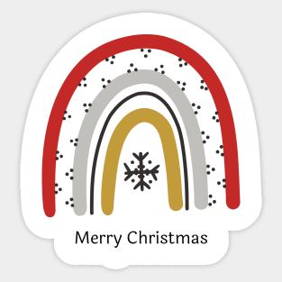 Merry christmas cute rainbow gift xmas Sticker